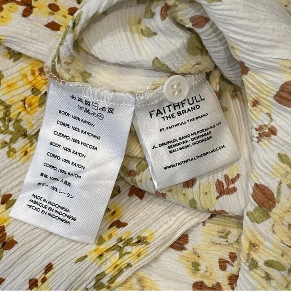 Faithfull The Brand Rafa Midi Dress in Goldie Floral Women’s 6US/Medium - Picture 7 of 7